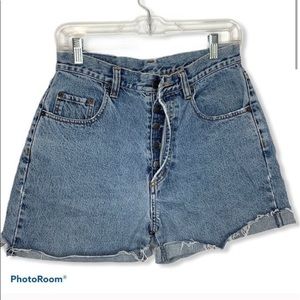 Vintage Pepe Denim Cut Off Shorts Button Fly 28